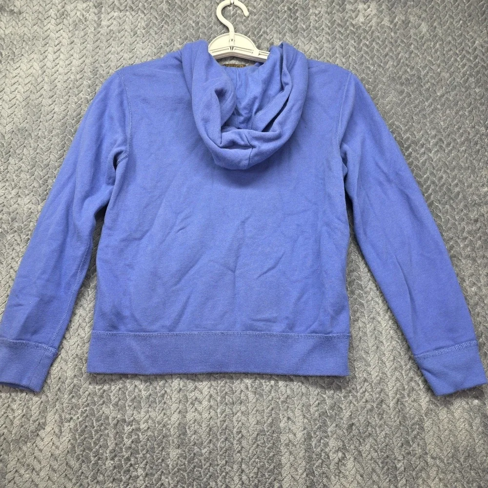 Polo Ralph‎ Lauren Full Zip Hoodie Boys Medium 10-12 Blue Pony Logo Spellout